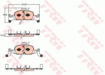 Audi Ön Fren Balata Takımı A4 A5 A6 Q5 17-SONRASI TRWGDB2126 8W0698151AC