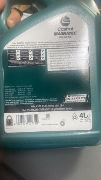 Castrol 5w30 4lt A5 Magnatec Tam Sentetik Benzinli ve Dizel M2C913-C/WSS-M2C913-D A1/B1 A/5 B/5