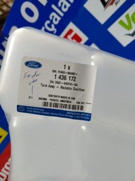 Ford Radyatör su deposu 1.4 TDCİ 2 ÇIKIŞLI Fiesta Fusion ORJİNAL FORD 3S618K218BA