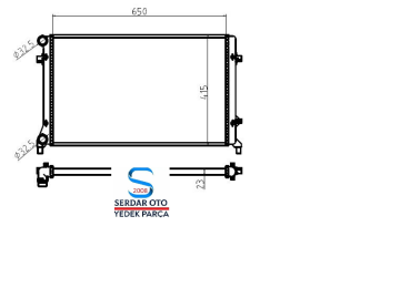 Su Radyatörü 1K0121251DF Golf5 Golf6 Audi A3 Skoda Leon 04-12 BGU-BSE-BLF-BLP 1,6-1,6 FSi MGA 80455 D1