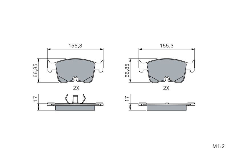 FORMENTOR CUPRA CADDY ÖN FREN BALATA TAKIMI 21-SONRASI BOSCH 0986460191 5WA698151N