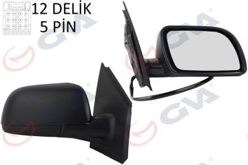 VW DIŞ DİKİZ AYNASI SAĞ POLO 02-KOMPLE  ELEKTRİKLİ+ISITMALI+ASFERİK 5 FİŞ VM-194EHR 6Q1857508G01C 1075435 3-k