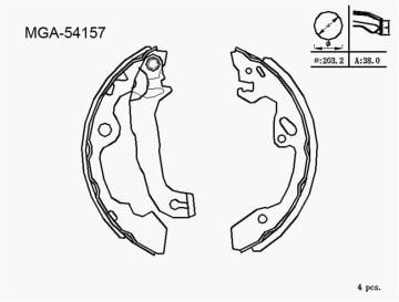 Ford FOCUS 1 ARKA FREN BALATA TAKIMI PAPUÇLU 1998-2005 ARASI MGA 54157