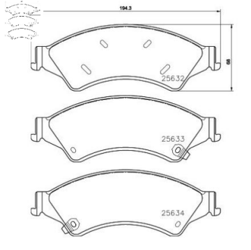 FORD RANGER ÖN FREN BALATA TAKIMI 12-SONRASI MGA55719 AB312L361AB