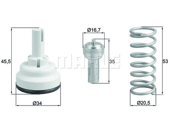 Vw Termostat 85c Golf5 Jetta Passat BLF 1.6 FSİ Mahle BKG,BAG,BLP, BLN,BLF BHTX 18287D 03C121110F 03C121110C AR-6