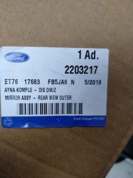 Dış Dikiz Aynası Sol Elektirikli Isıtmalı Courier 18-23 ARASI ET7617683FC Orjinal Ford