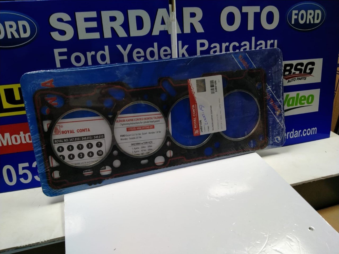 Silindir kapak contası 2.0 Motor 1993-1997 ARASI Mondeo ROYAL 348010N