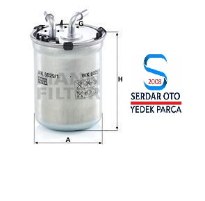 Vw Yakıt Mazot Filtresi POLO CORDOBA FABİA A1 MAN WK8029/1 6R0127400C 6C0127400 AMF BNV BNM CFWA CUSA CUSB CUTA 1,2 TDİ-1,4 TDİ ZD-13