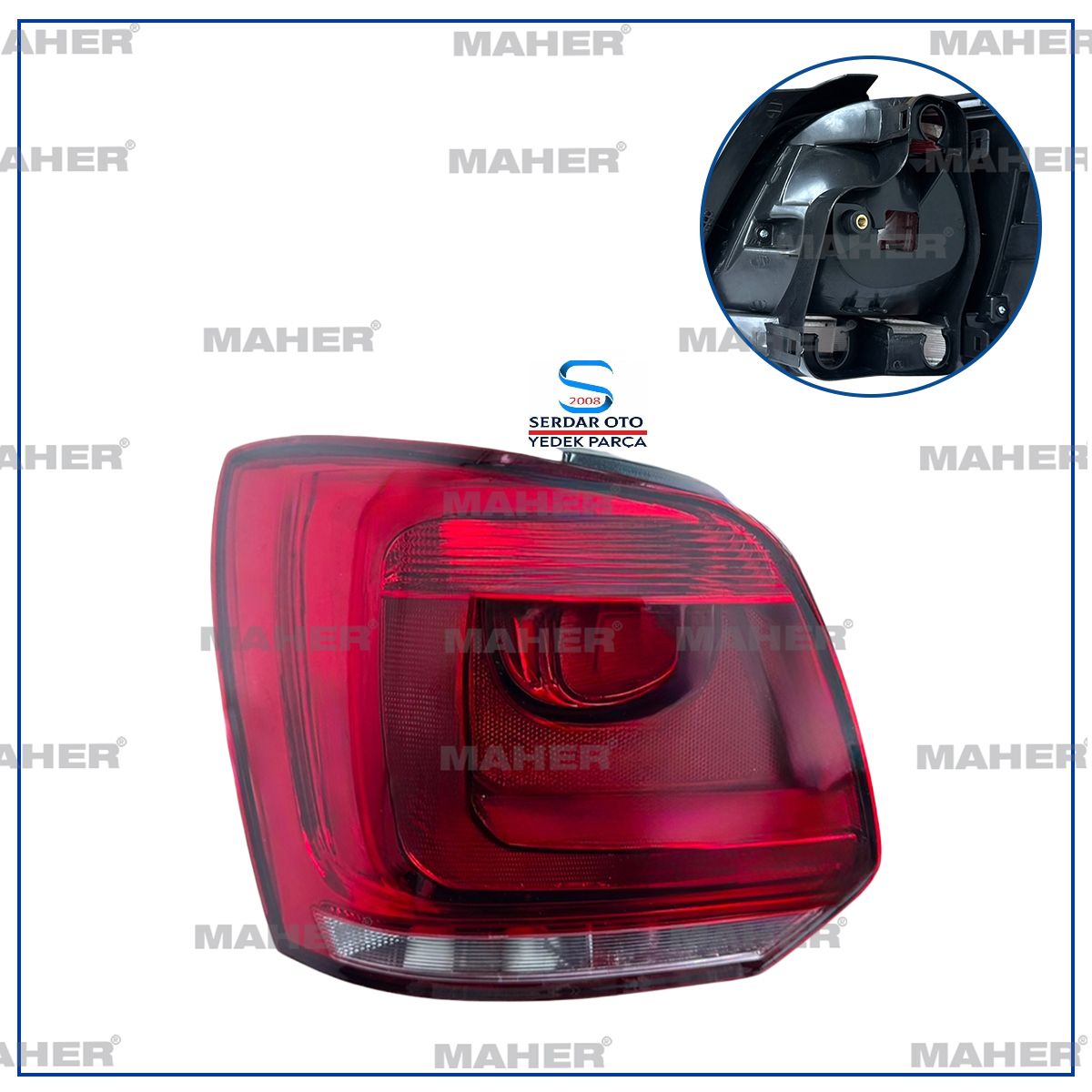 Vw Arka Stop Lambası Sol Polo 10-13 Arası 6R0945095N Maher 33074 D1-E4