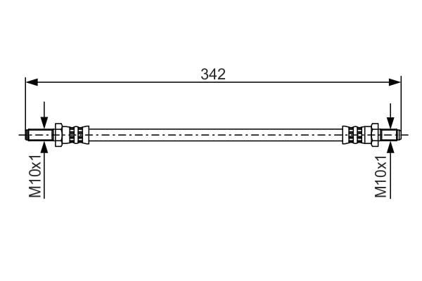 FREN HORTUMU. 342.00 MM