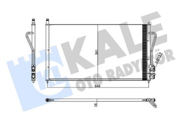 FOCUS MK1 KLİMA RADYATÖRÜ 1.6 ZETEC S 16V 98-04 ARASI  358240 KALE
