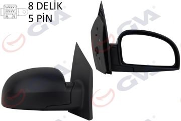 DIŞ DİKİZ AYNASI SAĞ GETZ 02 ELEKTRİKLİ ISITMALI KONVEKS 5 FİŞ VM-452EHR