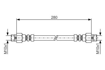 FREN HORTUMU. ARKA DİŞİ/DİŞİ 280MM