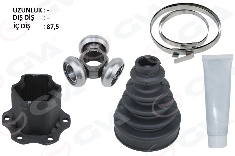 AKS KAFASI SOL-SAG ON IC AUDI A4 (8K2,B8) 2.0 TDI FREZE DIS 34 UZUNLUK 88,50mm 2007-2015 ARASI AD5002 4H0498130A