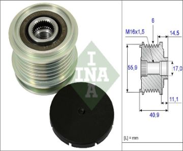 Vw Şarj Dinemo Kasnağı Alternatör T5 CADDY POLO GOLF CORDOBA CRAFTER Audi A3 A4 LEON Passat İNA 535001210 022903119C 038903119T  AXB BJB BJK BJM CAAA CAAB CAAC CAYB CAYC CAYD CBAA CBAB CBAC CKUB CKTB CFWA 1,2 TDİ 1,6 TDİ-2,0 TDİ AR-8