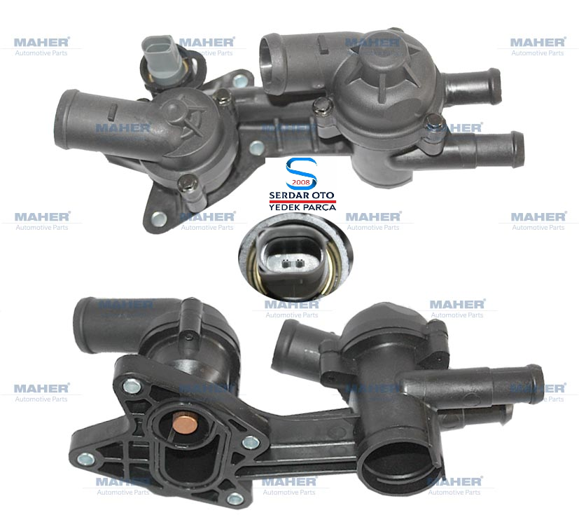 TERMOSTAT YUVASI (83-87C) (KOMPLE / MÜŞÜRLÜ) GOLF5-GOLF6-PLUS-JETTA PASSAT-SCİROCCO-TİGUAN 1.4TSİ CAXA BAG,BLP,BLF 03C121111T H AF T Maher 09861 XB-4 (Kargosu Ücretsiz)