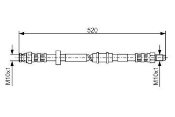 FREN HORTUMU. 520.00 MM