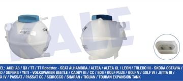 Vw Radyatör Yedek Su deposu 04-13 Arası CADDY GOLF5 GOLF6 JETTA PASSAT SCiROCCO SHARAN TiGUAN TOURAN İBİZA OCTAVİA A3 Q3 ROOMSTER BSE 1K0121407A KALE 343640