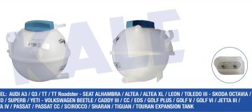 Vw Radyatör Yedek Su deposu 04-13 Arası CADDY GOLF5 GOLF6 JETTA PASSAT SCiROCCO SHARAN TiGUAN TOURAN İBİZA OCTAVİA A3 Q3 ROOMSTER BSE 1K0121407A KALE 343640