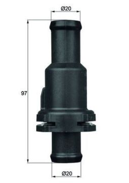 TERMOSTAT KOMPLE 75C GOLF 5-6-JETTA-PASSAT-SCOROCCO-TIGUAN-A3-LEON 04-11 1.4TSI-2.0TDI BMY-BLG-CFF
