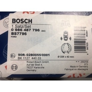Courier Arka Fren Balata Takımı 14-23 Arası BOSCH 528047783 0986487796