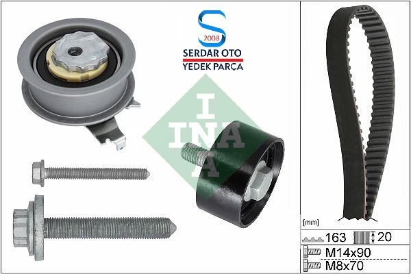 Volkswagen Triger Kayış Seti 1.0 tsi 1.5 Tsi Golf8 Arteon Passat Troc Tiguan Octavia Scala CHYB CZCA DAC DAD DPCA DLAA DFYA 04E109119F İNA 530071110 05E198119