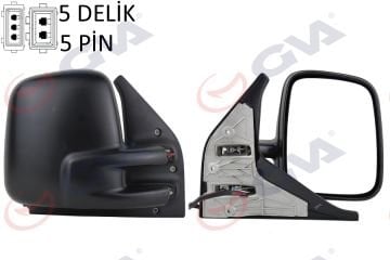 DIŞ DİKİZ AYNASI SAĞ TRANSPORTER T4 96-2003 ARASI ELEKTRİKLİ ISITMALI WİSCO 7018537508H D-ALT-G-8