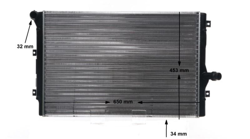 SU RADYATÖRÜ GOLF5-GOLF6-CADDY-JETTA-PASSAT-A3-LEON-OCTAVİA 04- CAYB CAYC CAYD BKD BKP CBAA 1,6 TDİ-2,0 TDİ BEHER MAHLE 3C0121253AL-1K0121251BK DD DM