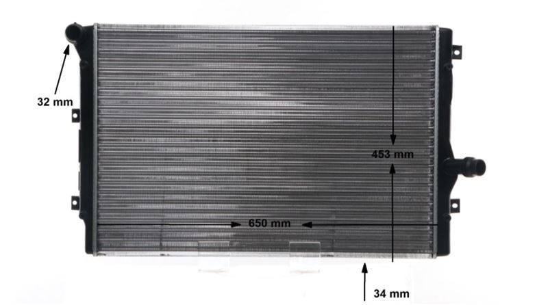 SU RADYATÖRÜ GOLF5-GOLF6-CADDY-JETTA-PASSAT-A3-LEON-OCTAVİA 04- CFFB CAYB CAYC CAYD BKD BKP CBAA 1,6 TDİ-2,0 TDİ MGA 80662 3C0121253AL-1K0121251BK DD DM
