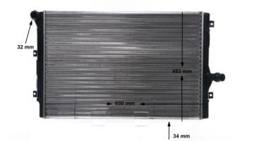 SU RADYATÖRÜ GOLF5-GOLF6-CADDY-JETTA-PASSAT-A3-LEON-OCTAVİA 04- CAYB CAYC CAYD BKD BKP CBAA 1,6 TDİ-2,0 TDİ BEHER MAHLE 3C0121253AL-1K0121251BK DD DM