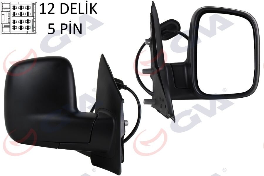 Vw Dış Dikiz Aynası Sağ Komple 5 Fiş Elektirikli T5 Transporter 04-10 Arası GVA 1075525 7H1857508A D1-B3 (Kargosu Ücretsiz)