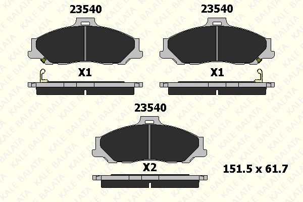 Ford Ranger Ön Fren Balata Takımı 99-06 Arası 4x4 Kale 2354017314 ANS KD11 2M34 2001 FA