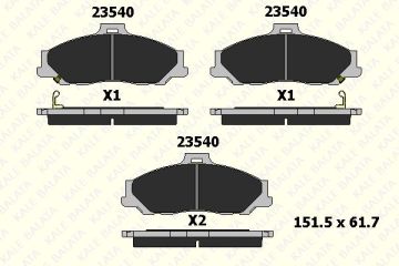 Ford Ranger Ön Fren Balata Takımı 99-06 Arası 4x4 Kale 2354017314 ANS KD11 2M34 2001 FA