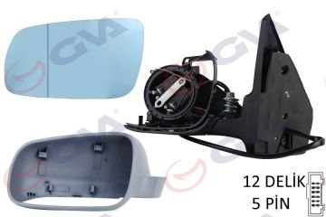 DIŞ DİKİZ AYNASI SOL GOLF-BORA 98 ELEKTRİKLİ ASTARLI KONVEKS 5 FİŞ VM-188AL