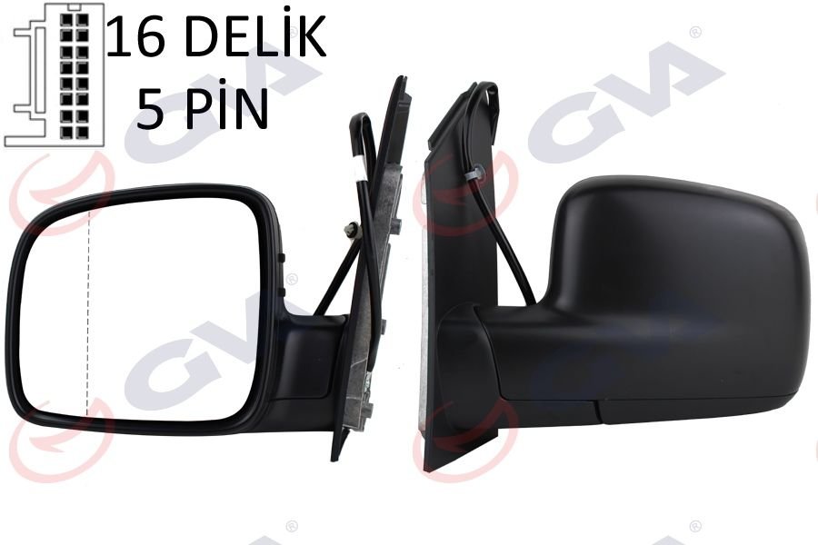 DIŞ DİKİZ AYNASI SOL CADDY 04-15 ELEKTRİKLİ ISITMALI ASFERİK VİSCO COU-STOP-AR