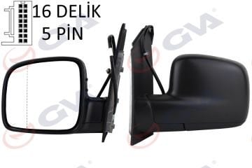 DIŞ DİKİZ AYNASI SOL CADDY 04-15 ELEKTRİKLİ ISITMALI ASFERİK VİSCO DE-G-ALT-8