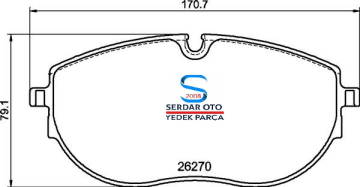 TRANSPORTER ÖN FREN BALATA TAKIMI FİŞLİ 20-SONRASI T8 T,8.5 7LA698151E BOSCH 0986460082
