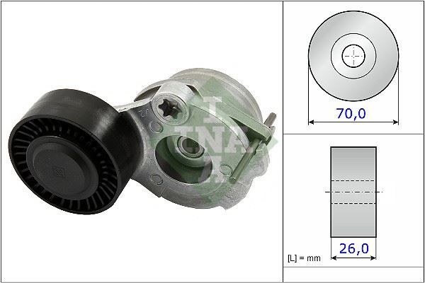 V KAYIŞ GERGİ BİLYASI KÜTÜKLÜ TOUAREG-AUDİ-A4-A6-Q5 CDTA-CDUC-CJGA-CLAA-CLAB 3,0TDİ  İNA 534047010 059903133J 059903133F 3-36-AR