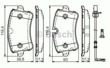 ARKA FREN BALATA TAKIMI FİŞLİ AUDİ A4 A5 A6 A7 PORCHS MACAN 08- SONRASI BOSCH 0986494488 4G0698451 L 8K0698451 A C