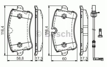 ARKA FREN BALATA TAKIMI FİŞLİ AUDİ A4 A5 A6 A7 PORCHS MACAN 08- SONRASI BOSCH 0986494488 4G0698451 L 8K0698451 A C