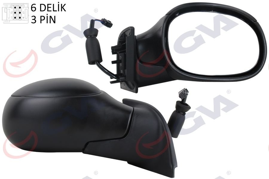 DIŞ DİKİZ AYNASI SAĞ C3 02 ELEKTRİKLİ ISITMALI KONVEKS 3 FİŞ VM-501ER