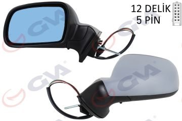 DIŞ DİKİZ AYNASI SOL 407 05 ELEKTRİKLİ ISITMALI MAVİ CAM ASTARLI KONVEKS 5 FİŞ VM-204EHPL