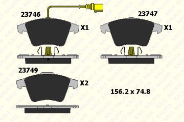 Volkswagen Ön Fren Balata Takımı Transporter T5 T6 KALE 7h0698151 2374620105