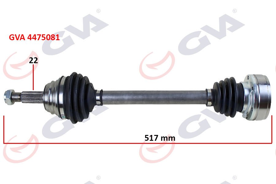 ÖN AKS SAĞ KOMPLE DÜZ VİTES POLO - POLO CLASİC AEE AEA 1,4 AFH 6N0407272 MGA 73602 D-G-9