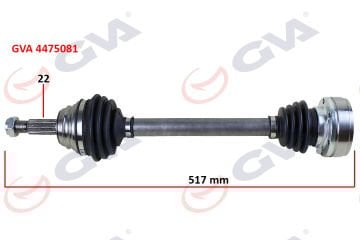 ÖN AKS SAĞ KOMPLE DÜZ VİTES POLO - POLO CLASİC AEE AEA 1,4 AFH 6N0407272 MGA 73602 D-G-9