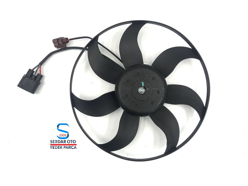 FAN MOTORU TEK 360MM BÜYÜK OLAN SOL CADDY GOLF5 JETTA PASSAT OCTAVİA LEON BJB 04-11 ARASI MGA 83130 1K0959455EA  KLM-ÜST