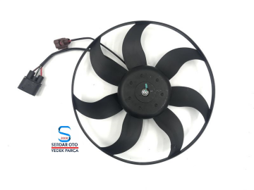 FAN MOTORU TEK 360MM BÜYÜK OLAN SOL CADDY GOLF5 JETTA PASSAT OCTAVİA LEON BJB 04-11 ARASI MGA 83130 1K0959455EA  KLM-ÜST