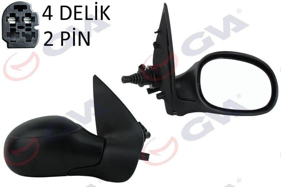 DIŞ DİKİZ AYNASI SAĞ 206 98 MEKANİK ISITMALI SENSÖRLÜ KONVEKS 2 FİŞ VM-206HSR