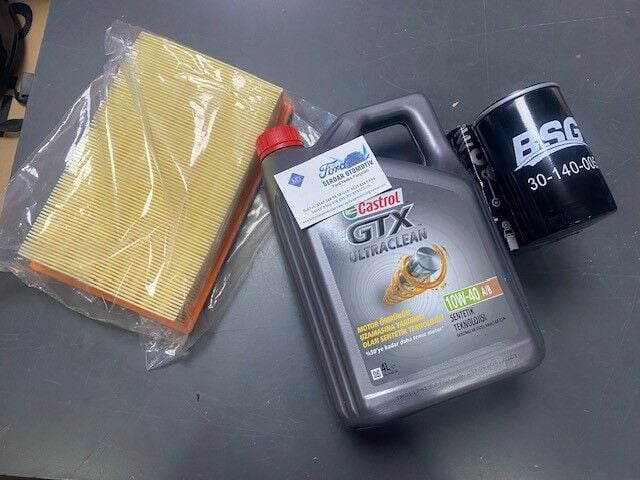 Escort Yağ Bakım Filtre Seti Motor 1.6 1.8 16v CLX ZETEC CASTROL 10w40
