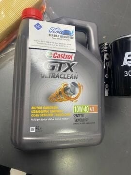 Escort Yağ Bakım Filtre Seti Motor 1.6 1.8 16v CLX ZETEC CASTROL 10w40